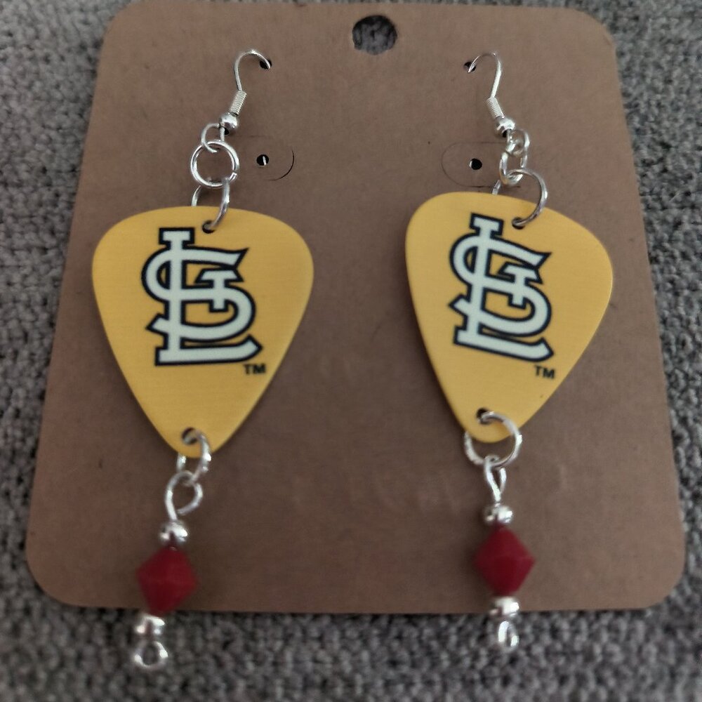 Women's ST. LOUIS CARDINALS GUITAR PICK EARRINGS